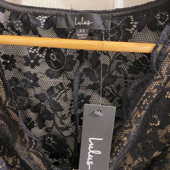 Lulus Black Lace Sheer Corset Top - Picture 4 of 4